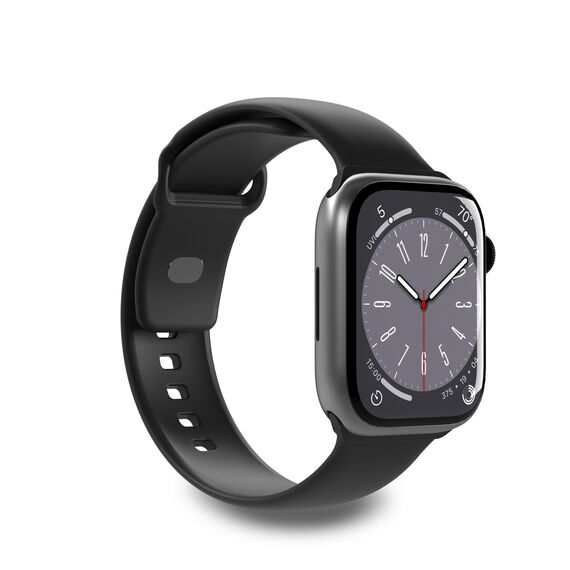 Puro Icon Silicone Strap for Apple Watch 42 / 44 / 45 / 49 mm - Black (2 pcs.) - Accessories - Smartwatches & Accessories - Techbox