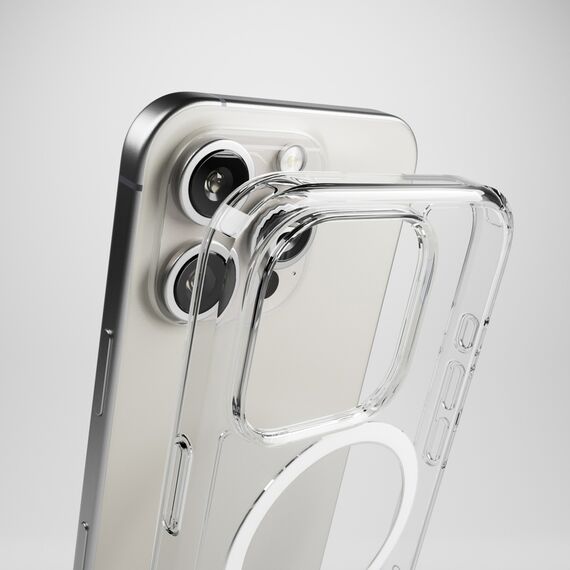 Puro Impact Clear D3O MagSafe Silicone Case for iPhone 16 Pro Max - Transparent - Apple Cases - Cases - Techbox
