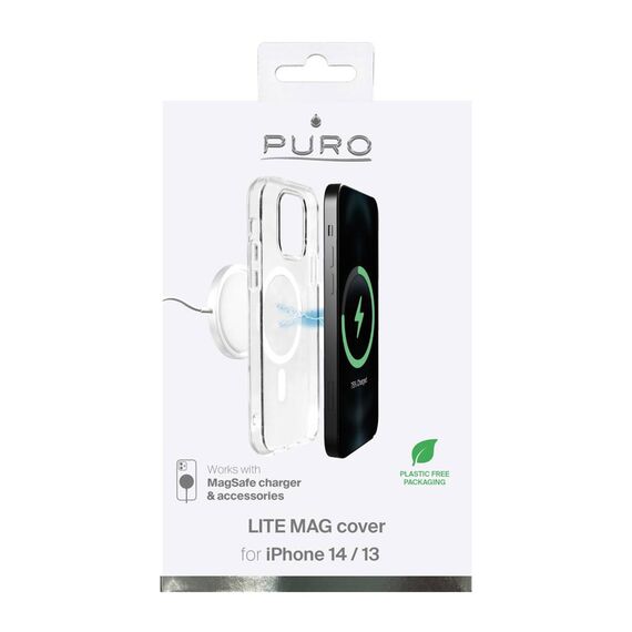 Puro Lite Mag MagSafe Silicone Case for iPhone 14 / 13 - Transparent | Techbox