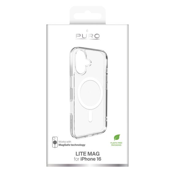 Puro Lite Mag MagSafe Silicone Case for iPhone 16 - Transparent - Apple Cases - Cases - Techbox