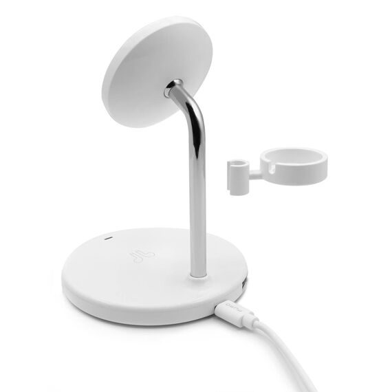 Puro Mag Station 3 in 1 Inductive Charger with Stand - White | Techbox