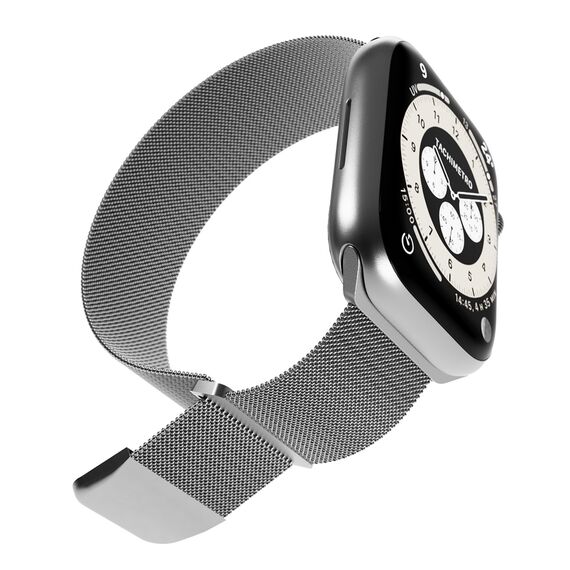Puro Milanese Stainless Steel Strap for Apple Watch 42 / 44 / 45 / 49 mm - Silver | Techbox