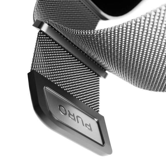 Puro Milanese Stainless Steel Strap for Apple Watch 42 / 44 / 45 / 49 mm - Silver | Techbox