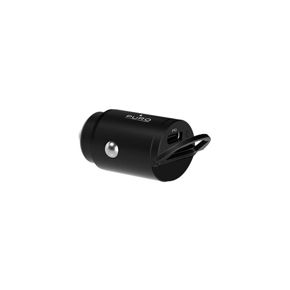 Puro Mini 20W USB-C Car Charger - Black | Techbox