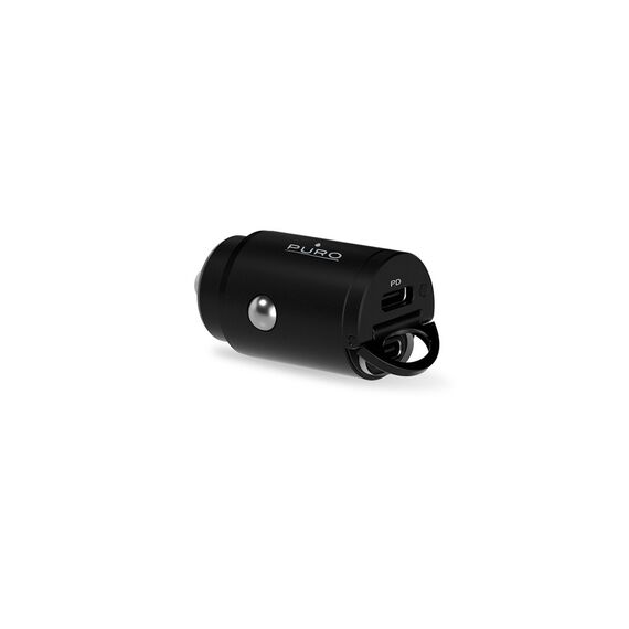 Puro Mini 30W Power Delivery 2 x USB-C Car Charger - Black - Car Chargers - Smartphone Chargers - Techbox