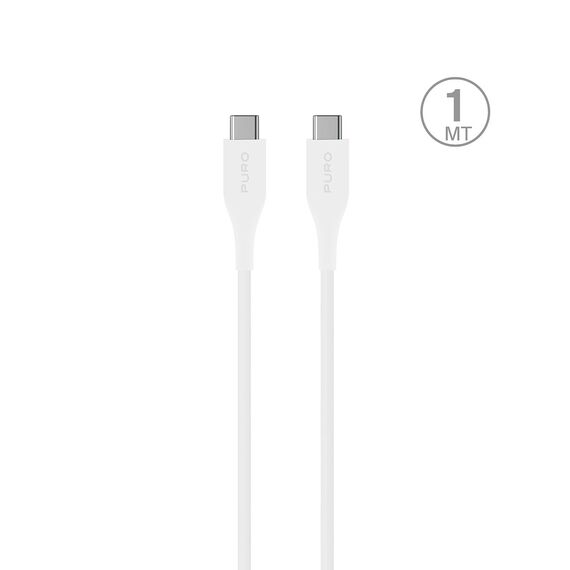 Puro Plain USB-C - USB-C 2A 1m Cable - White - Cables & Adapters - Cables & Accessories - Techbox