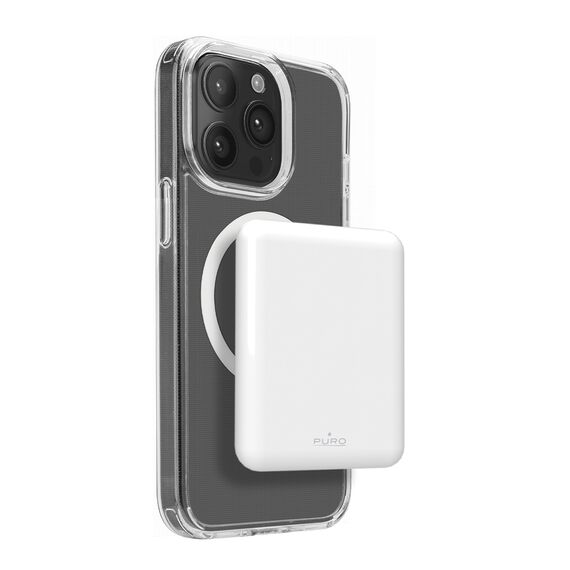Puro Power Mag 5000mAh Powerbank with MagSafe USB-C - White - Powerbanks - Smartphone Chargers - Techbox