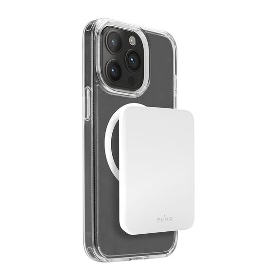 Puro Slim Power Mag 4200mAh Power Bank with MagSafe USB-C - White - Powerbanks - Smartphone Chargers - Techbox