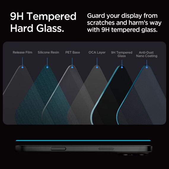 Spigen Glas.tR EZ Fit Privacy Tempered Glass for iPhone 16 Pro - 2 pcs. - Apple iPhone - Screen & Camera Protection - Techbox