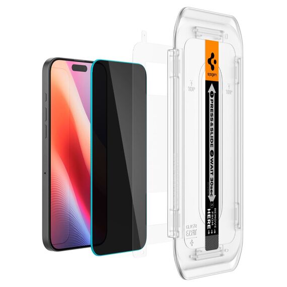 Spigen Glas.tR EZ Fit Privacy Tempered Glass for iPhone 16 Pro - 2 pcs. - Apple iPhone - Screen & Camera Protection - Techbox