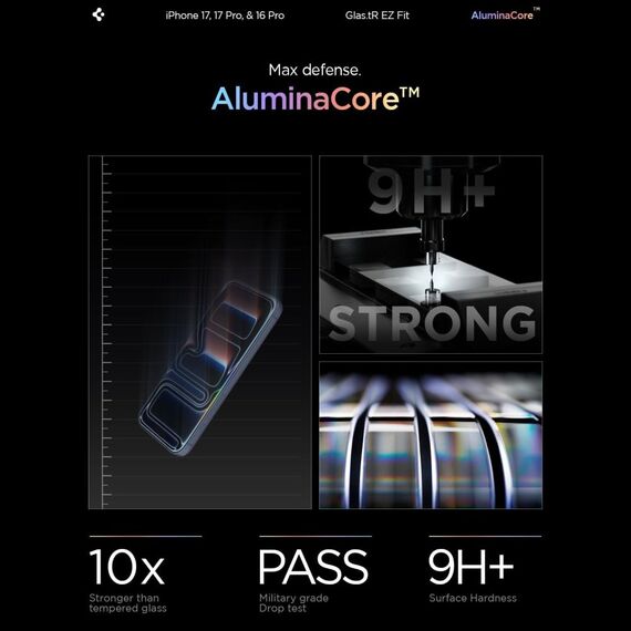 Spigen Glas.tR EZ Fit Privacy Tempered Glass for iPhone 16 Pro - 2 pcs. - Apple iPhone - Screen & Camera Protection - Techbox