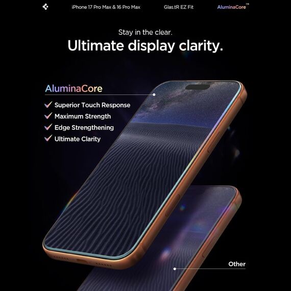 Spigen Glas.tR EZ Fit tempered glass for iPhone 16 Pro Max - 2 pcs. - Apple iPhone - Screen & Camera Protection - Techbox