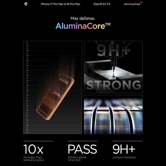 Spigen Glas.tR EZ Fit tempered glass for iPhone 16 Pro Max - 2 pcs. - Apple iPhone - Screen & Camera Protection - Techbox