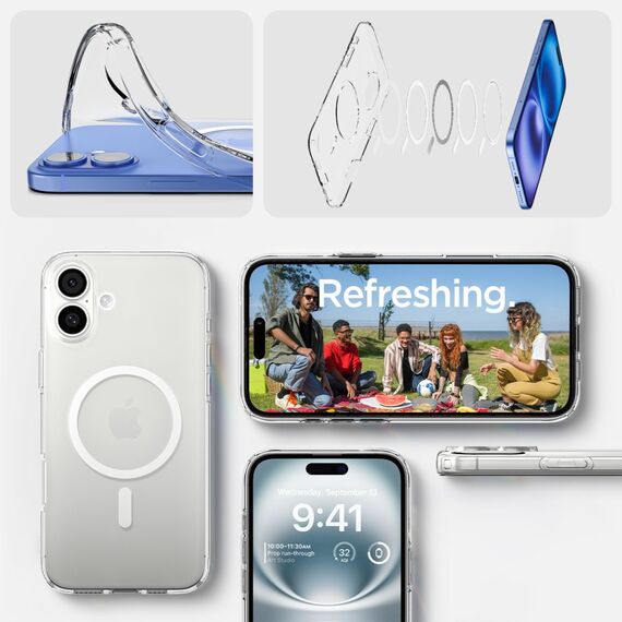 Spigen Liquid Crystal Mag Case with MagSafe for iPhone 16 - Clear - Apple Cases - Cases - Techbox