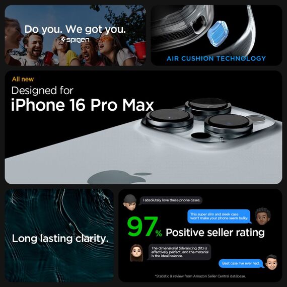 Spigen Ultra Hybrid Case for iPhone 16 Pro Max - Clear - Apple Cases - Cases - Techbox