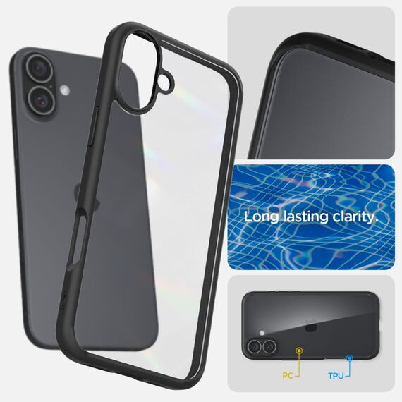 Spigen Ultra Hybrid iPhone 16 Case - Matte Black - Apple Cases - Cases - Techbox
