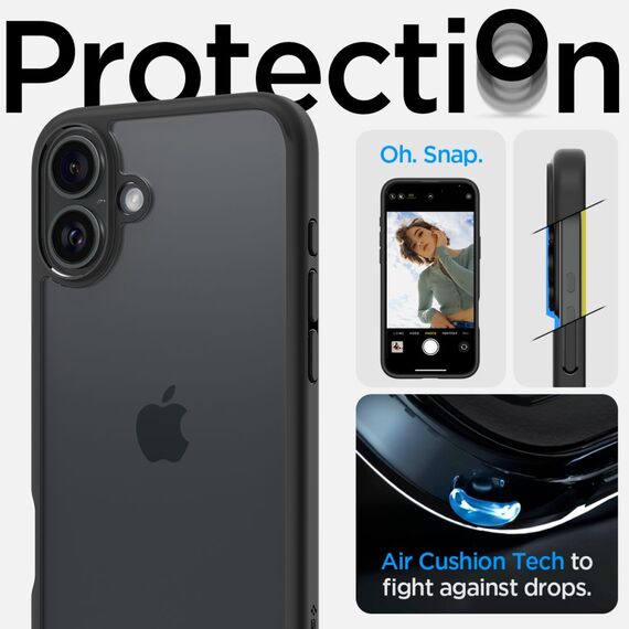 Spigen Ultra Hybrid iPhone 16 Case - Matte Black - Apple Cases - Cases - Techbox