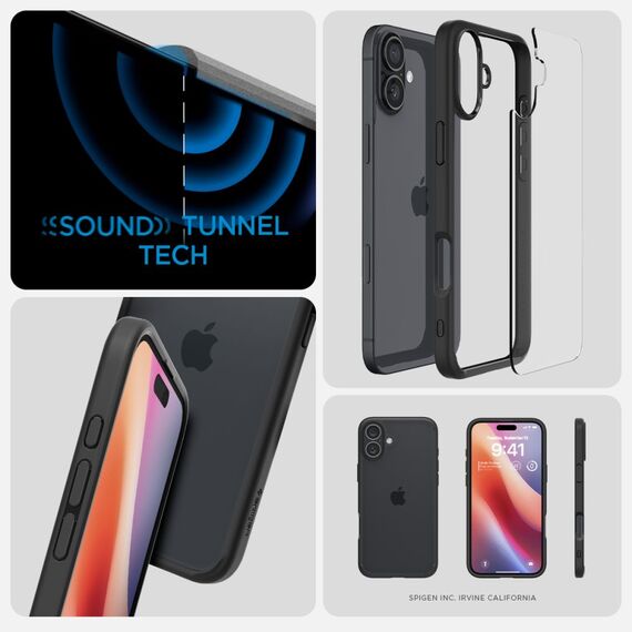 Spigen Ultra Hybrid iPhone 16 Case - Matte Black - Apple Cases - Cases - Techbox