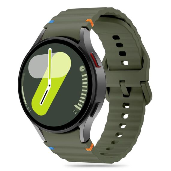 Tech-Protect Silicone Sport Strap for Samsung Galaxy Watch 4 / 5 / 5 Pro / 6 / 7 / FE - Green | Techbox