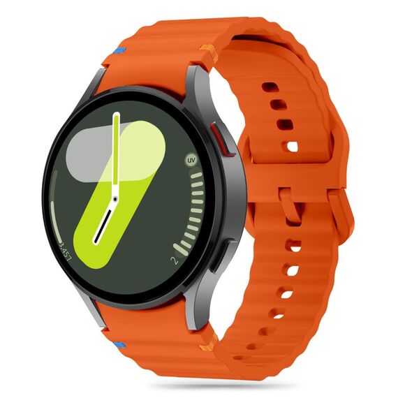Tech-Protect Silicone Sport Strap for Samsung Galaxy Watch 4 / 5 / 5 Pro / 6 / 7 / FE - Orange | Techbox