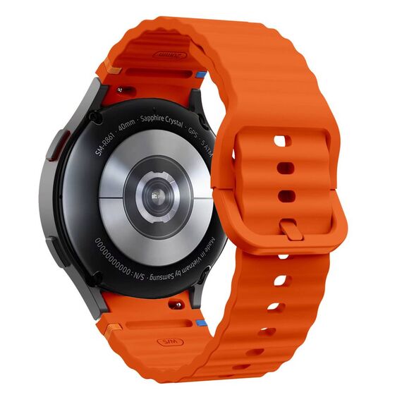 Tech-Protect Silicone Sport Strap for Samsung Galaxy Watch 4 / 5 / 5 Pro / 6 / 7 / FE - Orange | Techbox