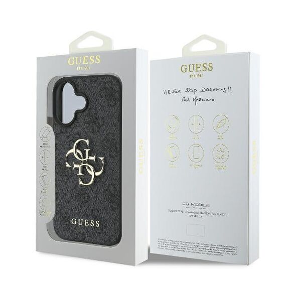 Guess 4G Big Logo iPhone 16 Case - Black - Apple Cases - Cases - Techbox