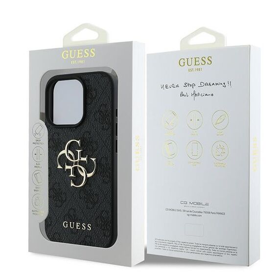 Guess 4G Big Logo iPhone 16 Pro Case - Black - Apple Cases - Cases - Techbox