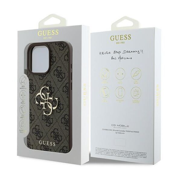 Guess 4G Big Logo iPhone 16 Pro Case - Brown - Apple Cases - Cases - Techbox