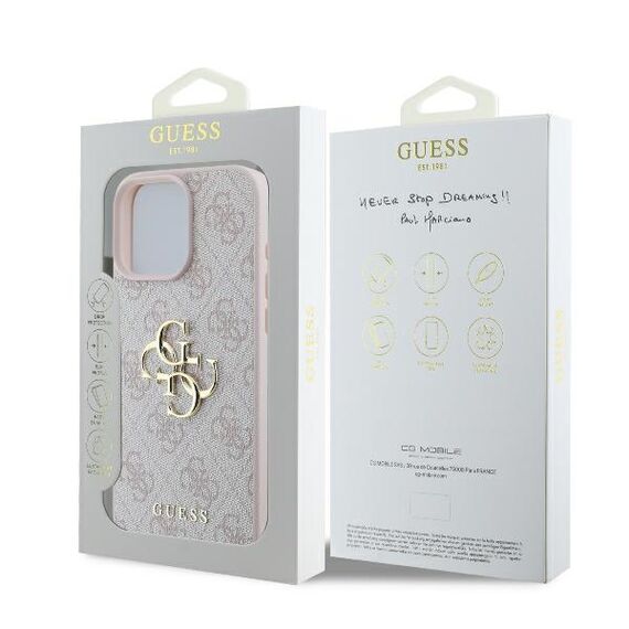 Guess 4G Big Logo iPhone 16 Pro Case - Pink - Apple Cases - Cases - Techbox