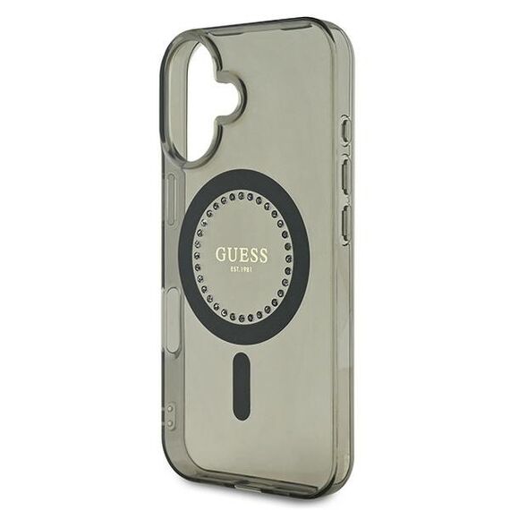 Guess IML Rhinestones MagSafe iPhone 16 Case - Black | Techbox