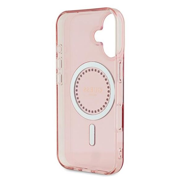 Guess IML Rhinestones MagSafe iPhone 16 Case - Pink - Apple Cases - Cases - Techbox