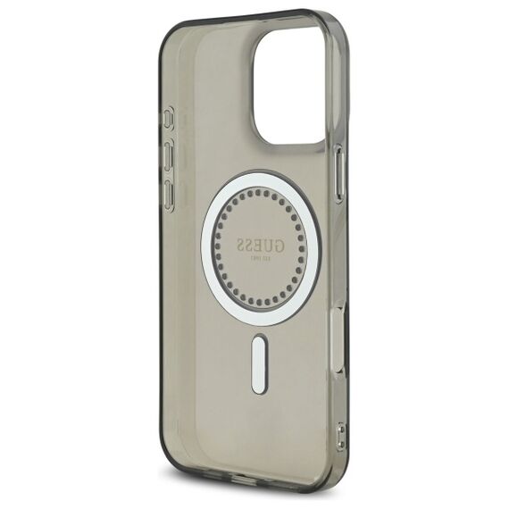 Guess IML Rhinestones MagSafe iPhone 16 Pro Case - Black | Techbox