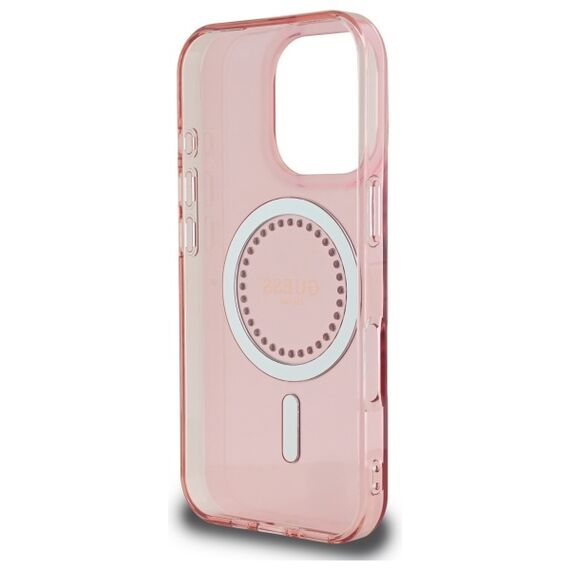 Guess IML Rhinestones MagSafe iPhone 16 Pro Max Case - Pink | Techbox