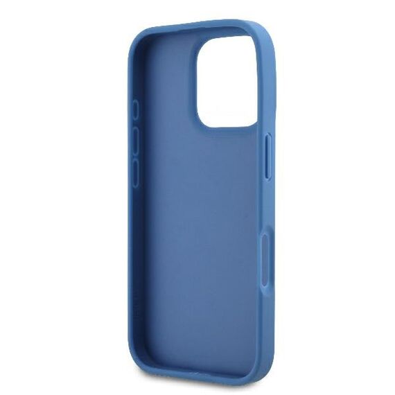 Guess Leather Metal Logo Strass Crossbody Case for iPhone 16 Pro - Blue - Apple Cases - Cases - Techbox