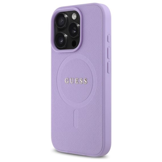 Guess Saffiano MagSafe iPhone 16 Pro Max Case - Purple | Techbox
