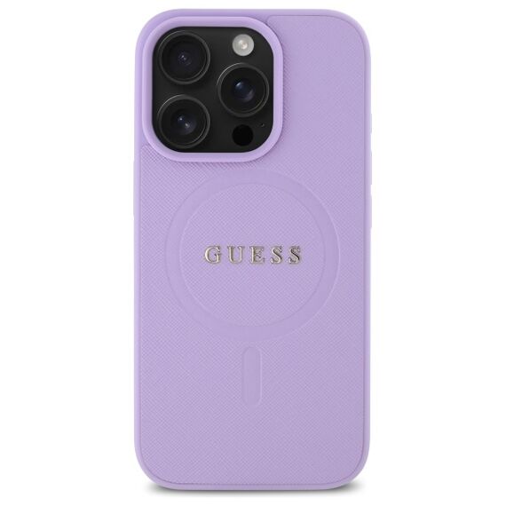 Guess Saffiano MagSafe iPhone 16 Pro Max Case - Purple | Techbox