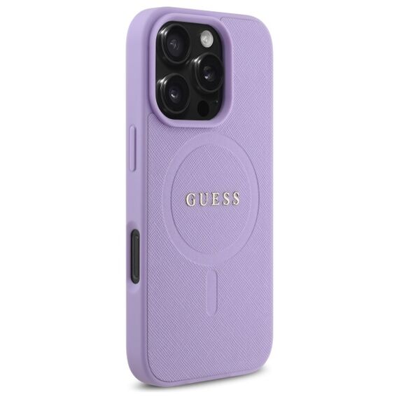 Guess Saffiano MagSafe iPhone 16 Pro Max Case - Purple | Techbox