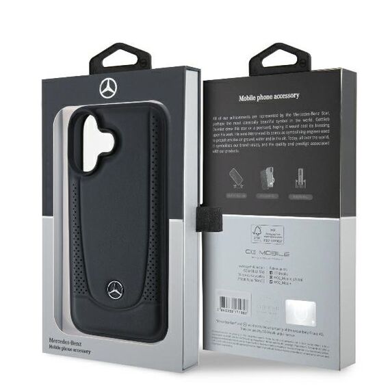 Mercedes Leather Urban iPhone 16 Plus Case - Black | Techbox