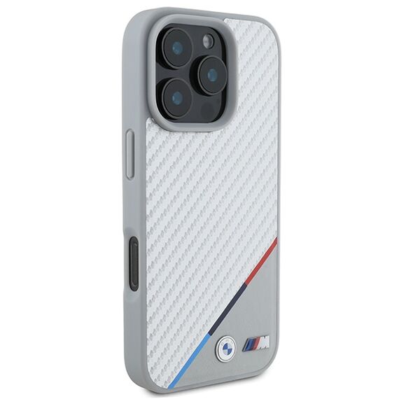 BMW M Carbon Tricolor Line MagSafe Case for iPhone 16 Pro - Gray - Apple Cases - Cases - Techbox
