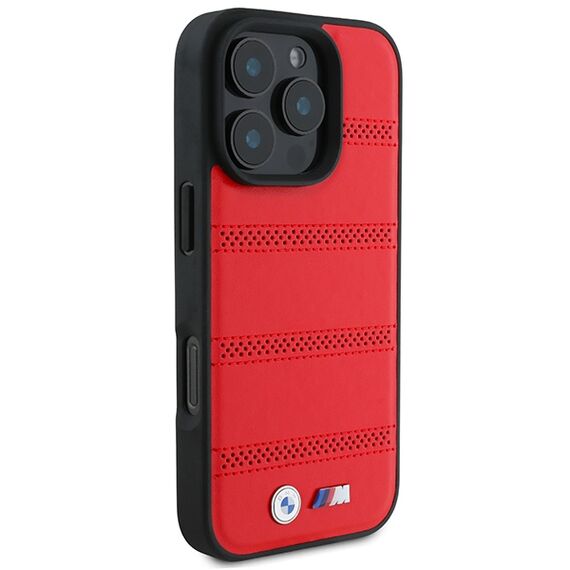 BMW M Perforated And Stitched Line MagSafe case for iPhone 16 Pro - red - Apple Cases - Cases - Techbox