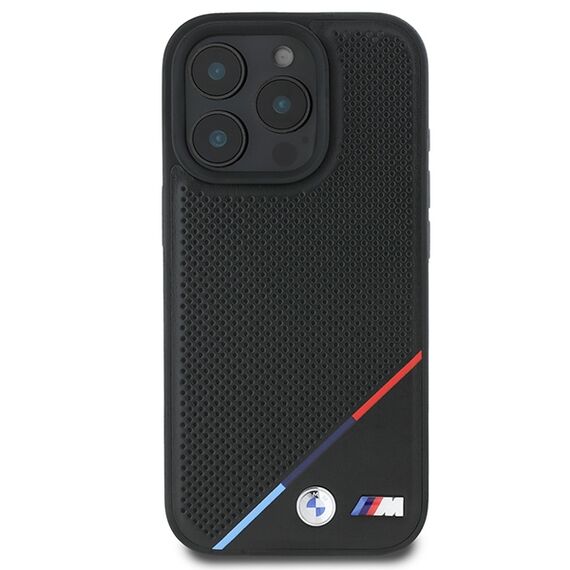 BMW M Perforated Tricolor Line MagSafe Case for iPhone 16 Pro - Black | Techbox