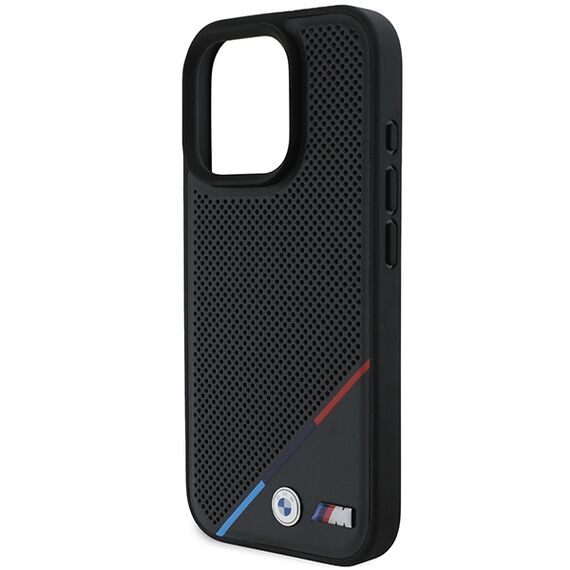 BMW M Perforated Tricolor Line MagSafe Case for iPhone 16 Pro - Black | Techbox