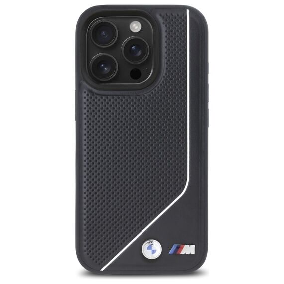 BMW M Perforated Twisted Line MagSafe case for iPhone 16 Pro - black - Apple Cases - Cases - Techbox
