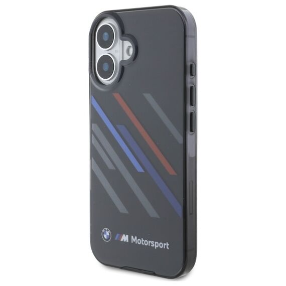 BMW Motosport IML Random Stripes iPhone 16 Plus Case - Black | Techbox