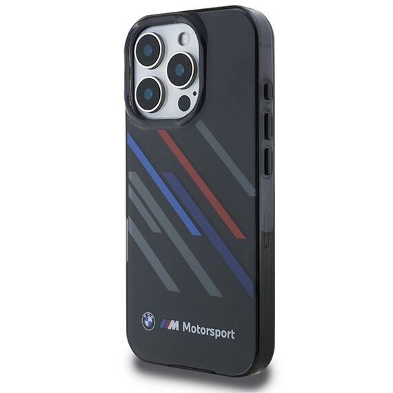 BMW Motosport IML Random Stripes iPhone 16 Pro Case - Black | Techbox