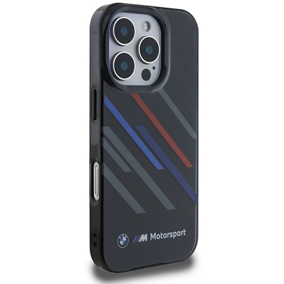 BMW Motosport IML Random Stripes iPhone 16 Pro Case - Black | Techbox