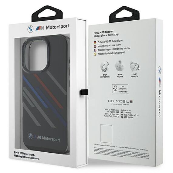 BMW Motosport IML Random Stripes iPhone 16 Pro Max Case - Black - Apple Cases - Cases - Techbox