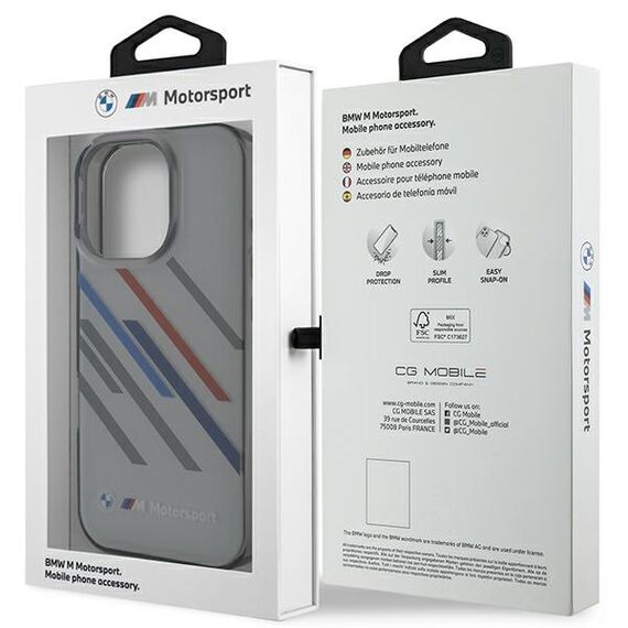 BMW Motosport IML Random Stripes iPhone 16 Pro Max Case - Gray | Techbox