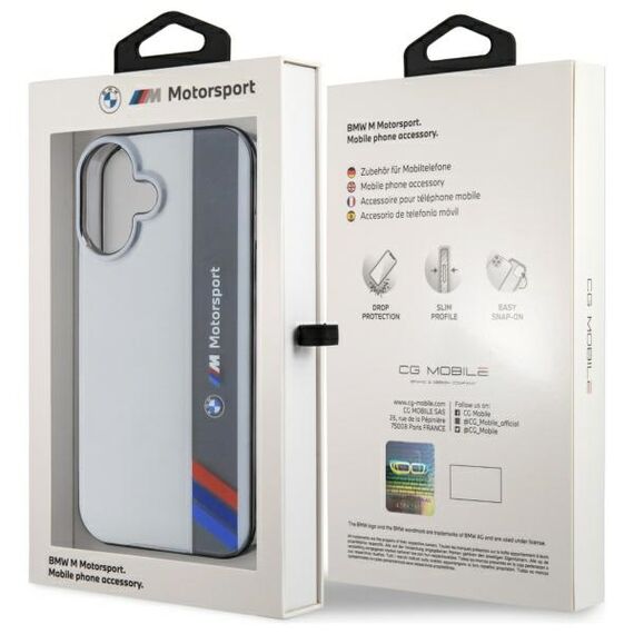 BMW Motosport IML Vertical Stripe iPhone 16 Case - Gray | Techbox