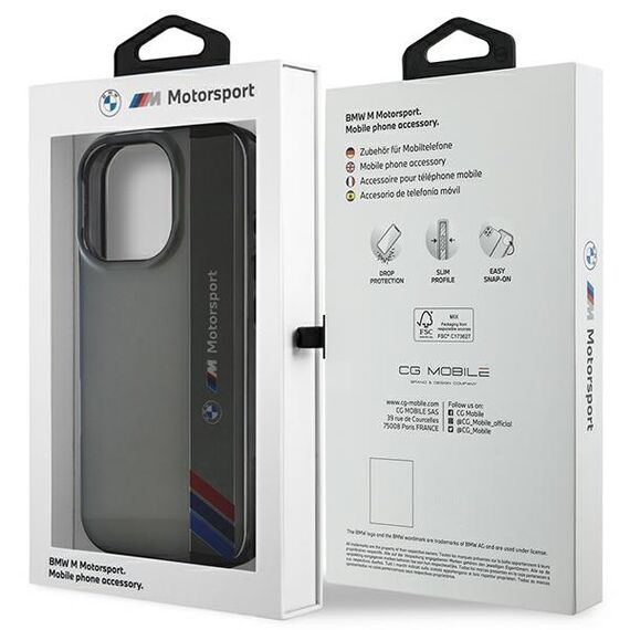 BMW Motosport IML Vertical Stripe iPhone 16 Pro Case - Gray - Apple Cases - Cases - Techbox